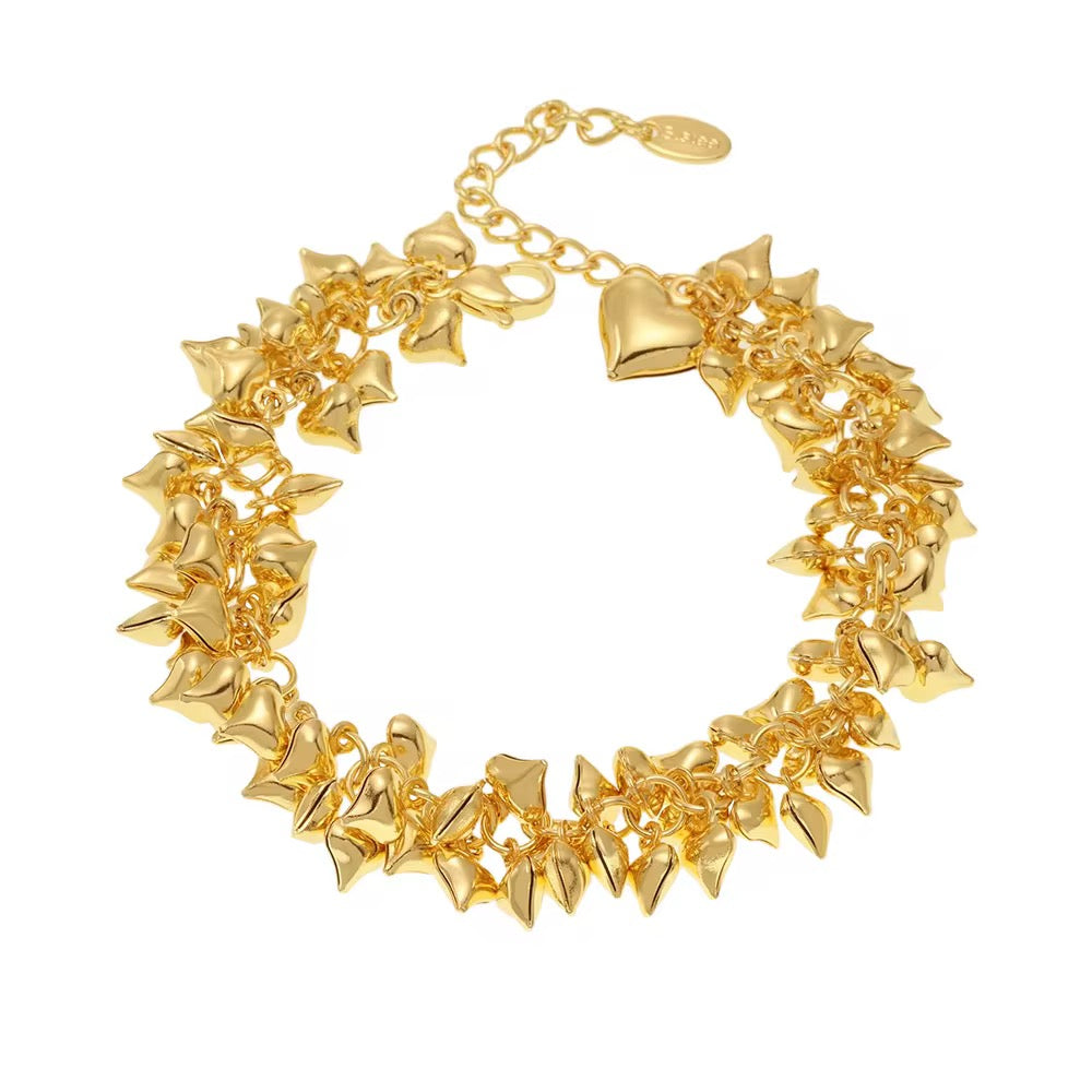 Cascade Hearts Charm Bracelet