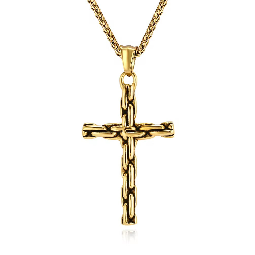 Linked Faith Cross Necklace