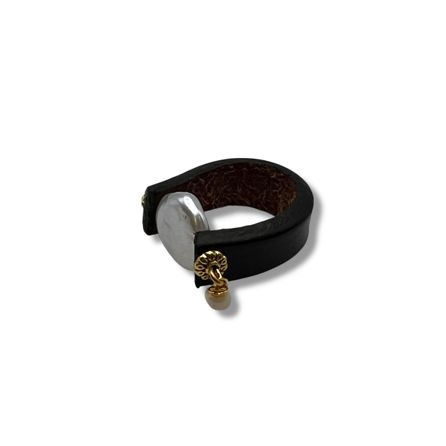 Tablet Faux Pearl Ring