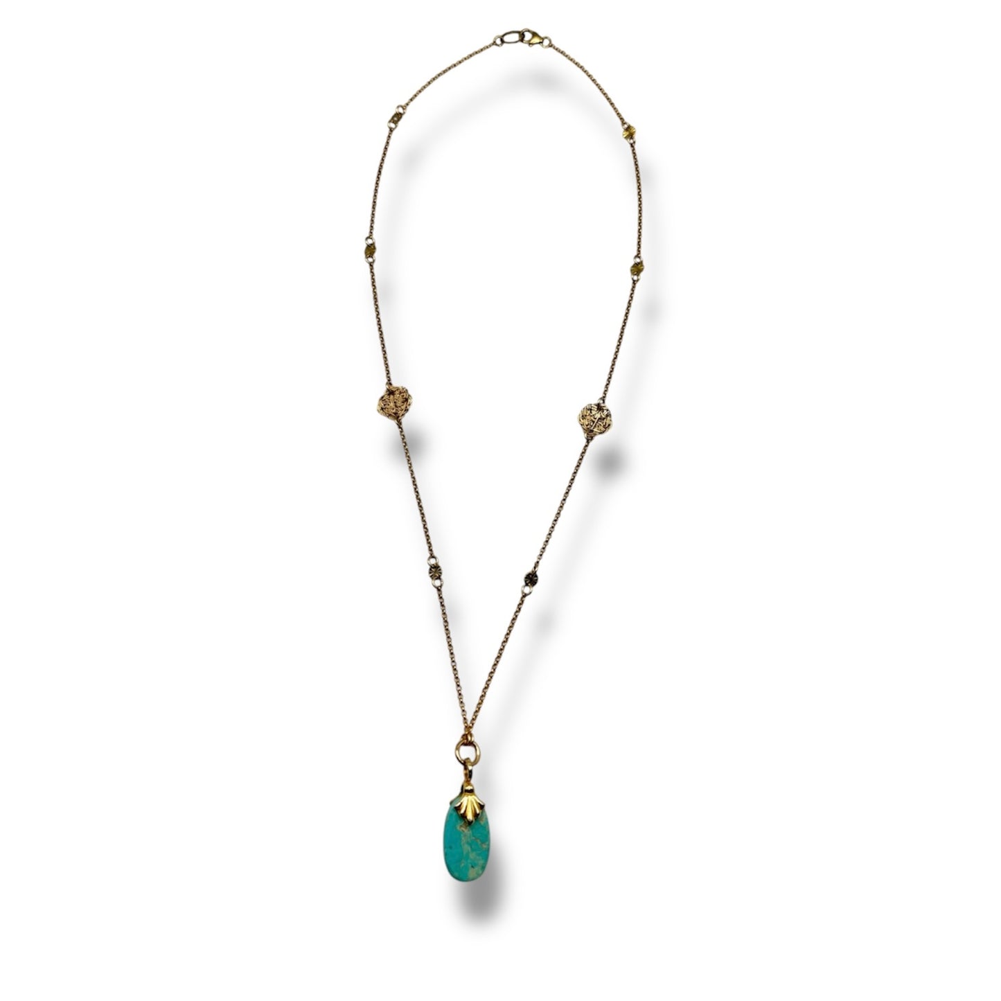 Turquoise & Twist Necklace