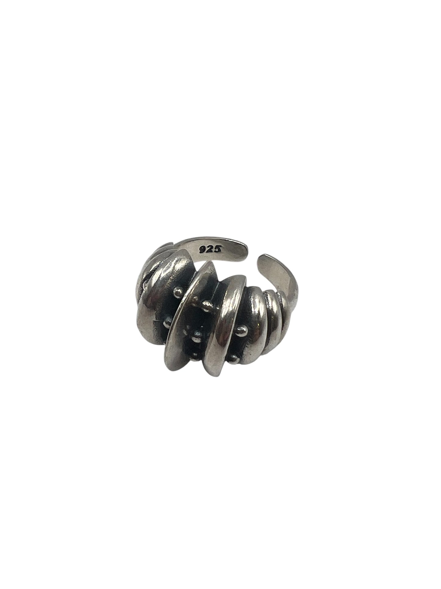 Sculpted Coil Silver Ring
