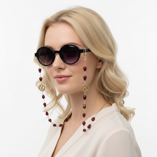 Pomegranate Elegance Eyeglass Chain