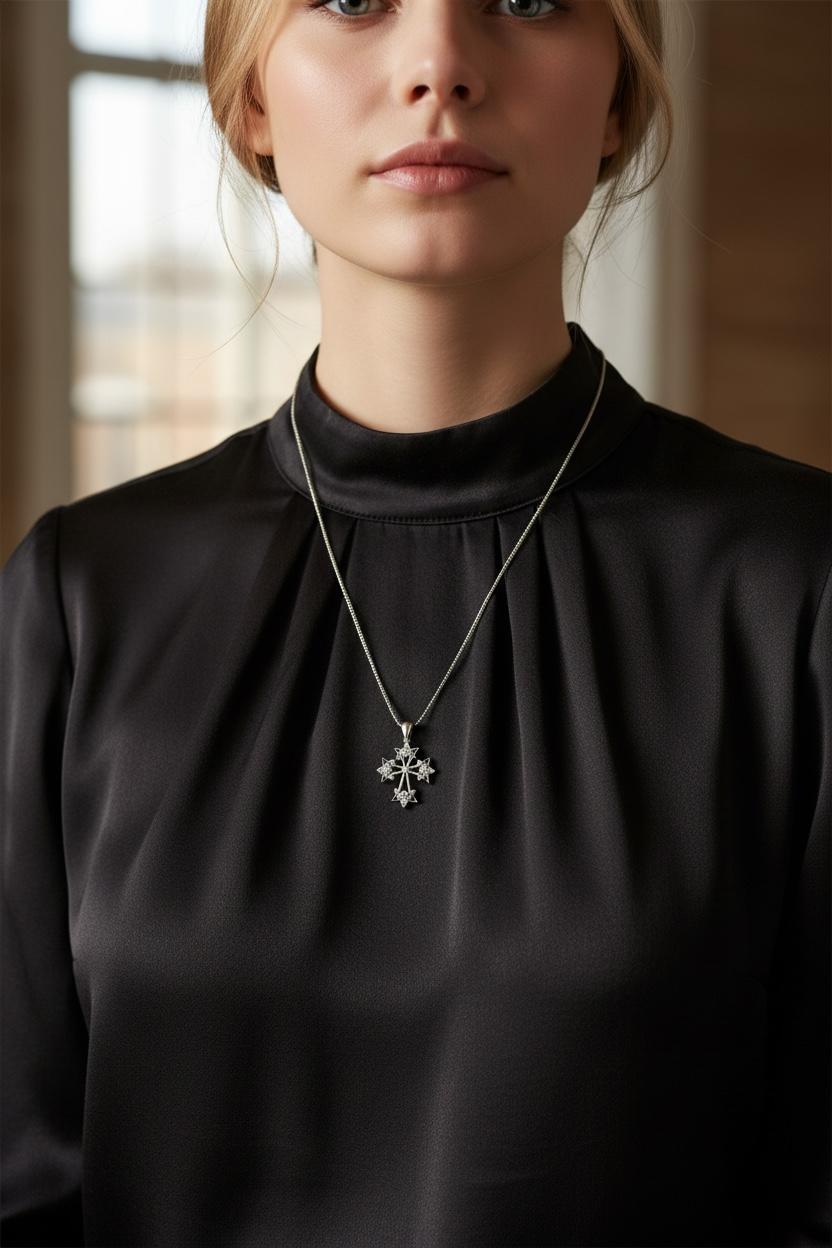 Armenian Cross Manuscript Necklace
