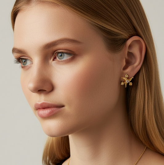 Archesh Star Earrings — Armenian Gospel 1288 Inspired