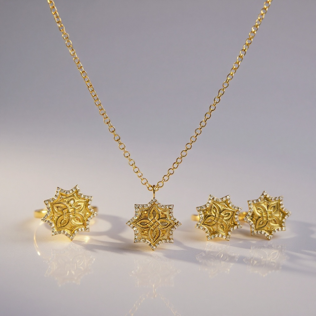 Armenian Khachkar Star Earrings – Goshavank XIII Century Inspired