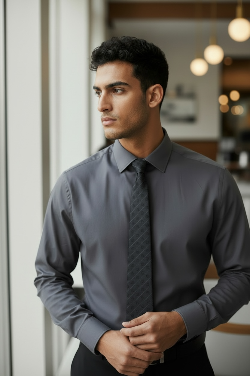 Eternity Silk Neck Tie Grey