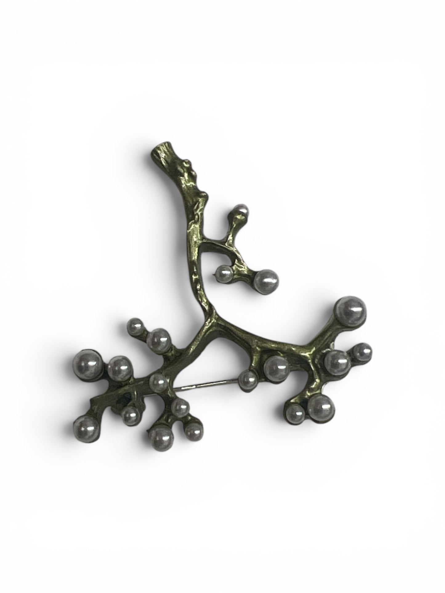 Pearl Blossom Branch Brooch Pin