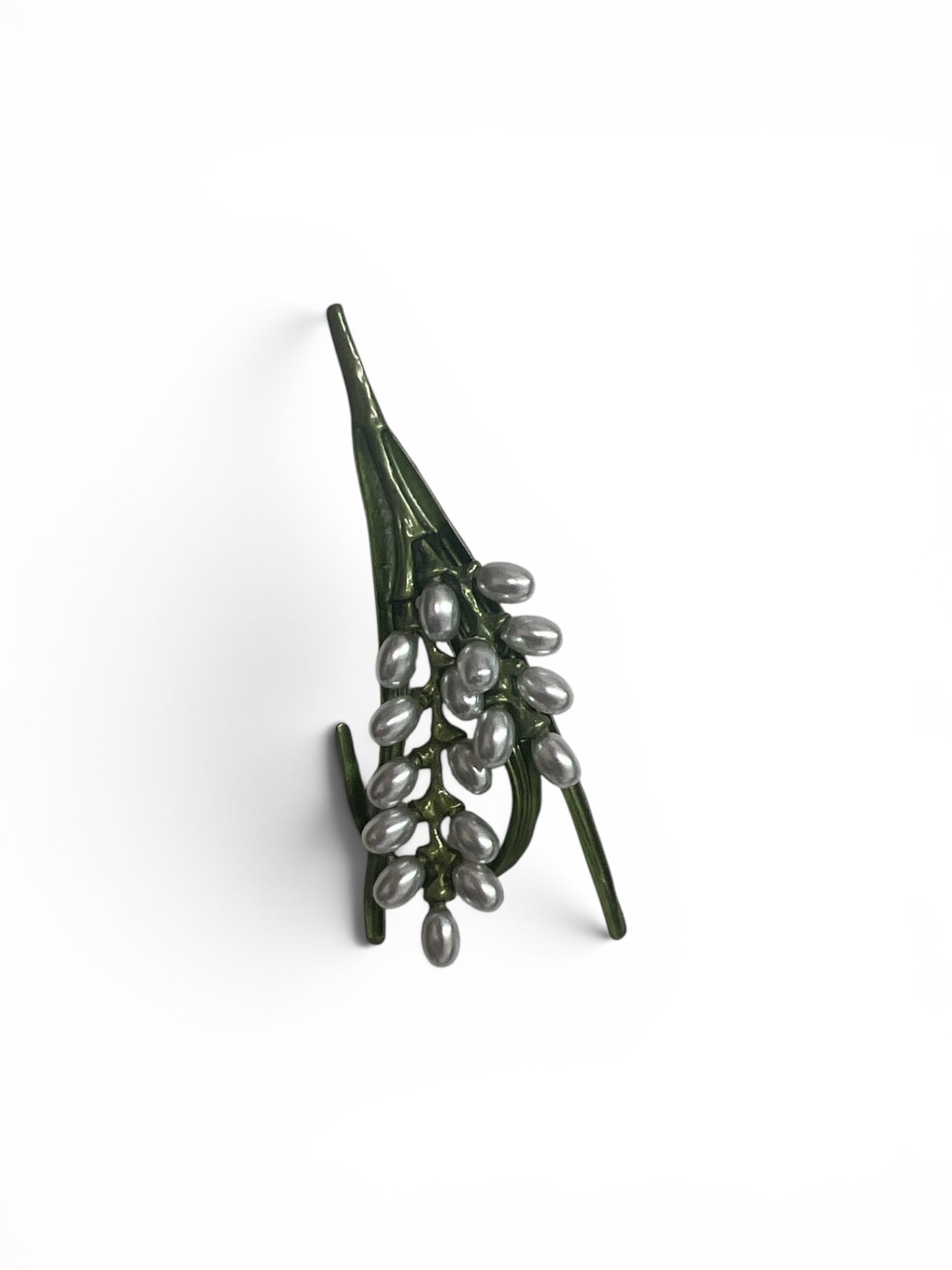 Pearl Botanical Wheat Brooch Pin