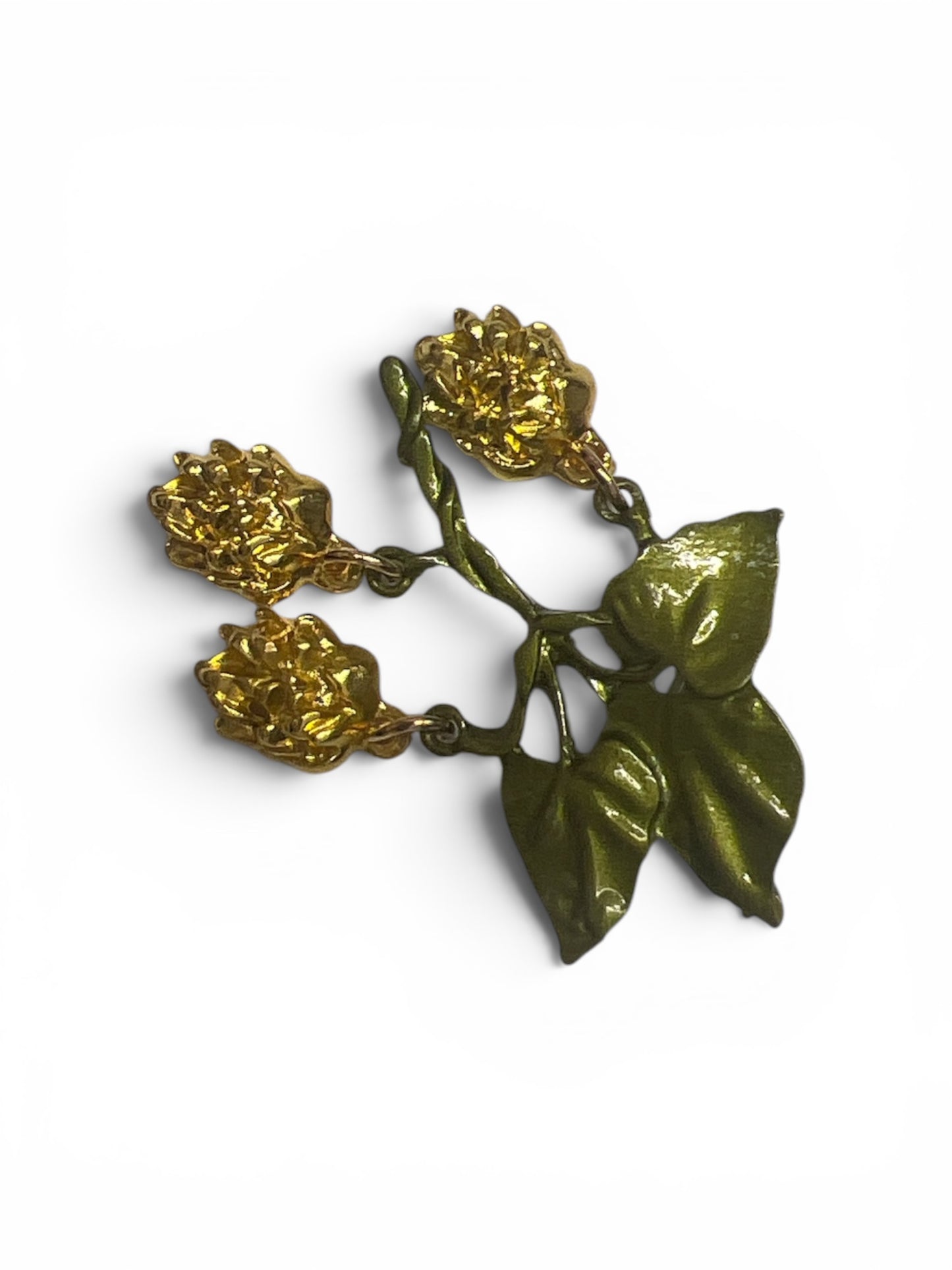 Golden Bellflower Botanical Brooch Pin