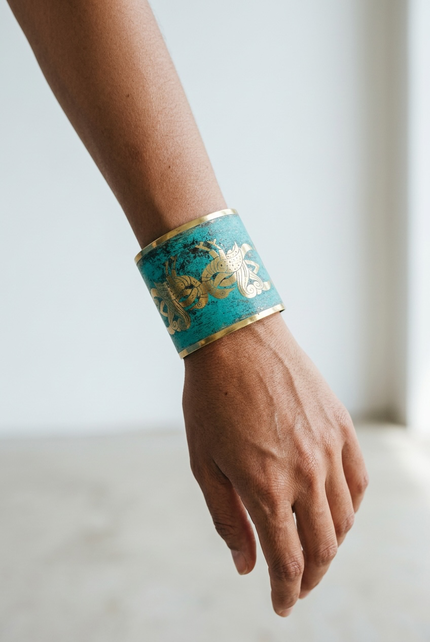 Wide Metal Bracelet