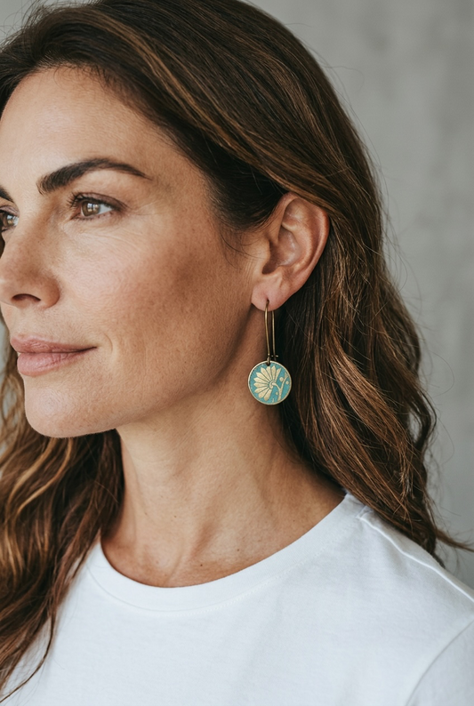 Long Circle Earrings