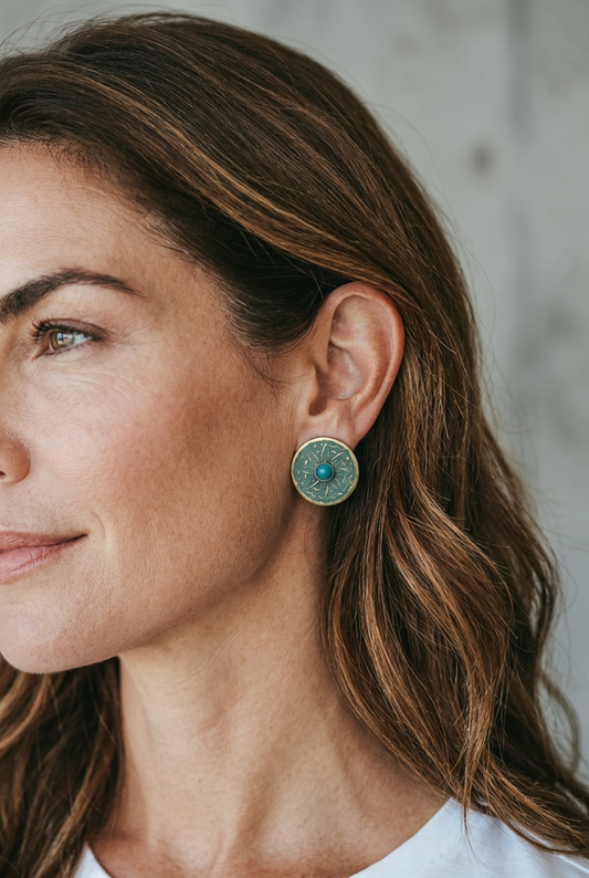 Earrings Circle Pendent