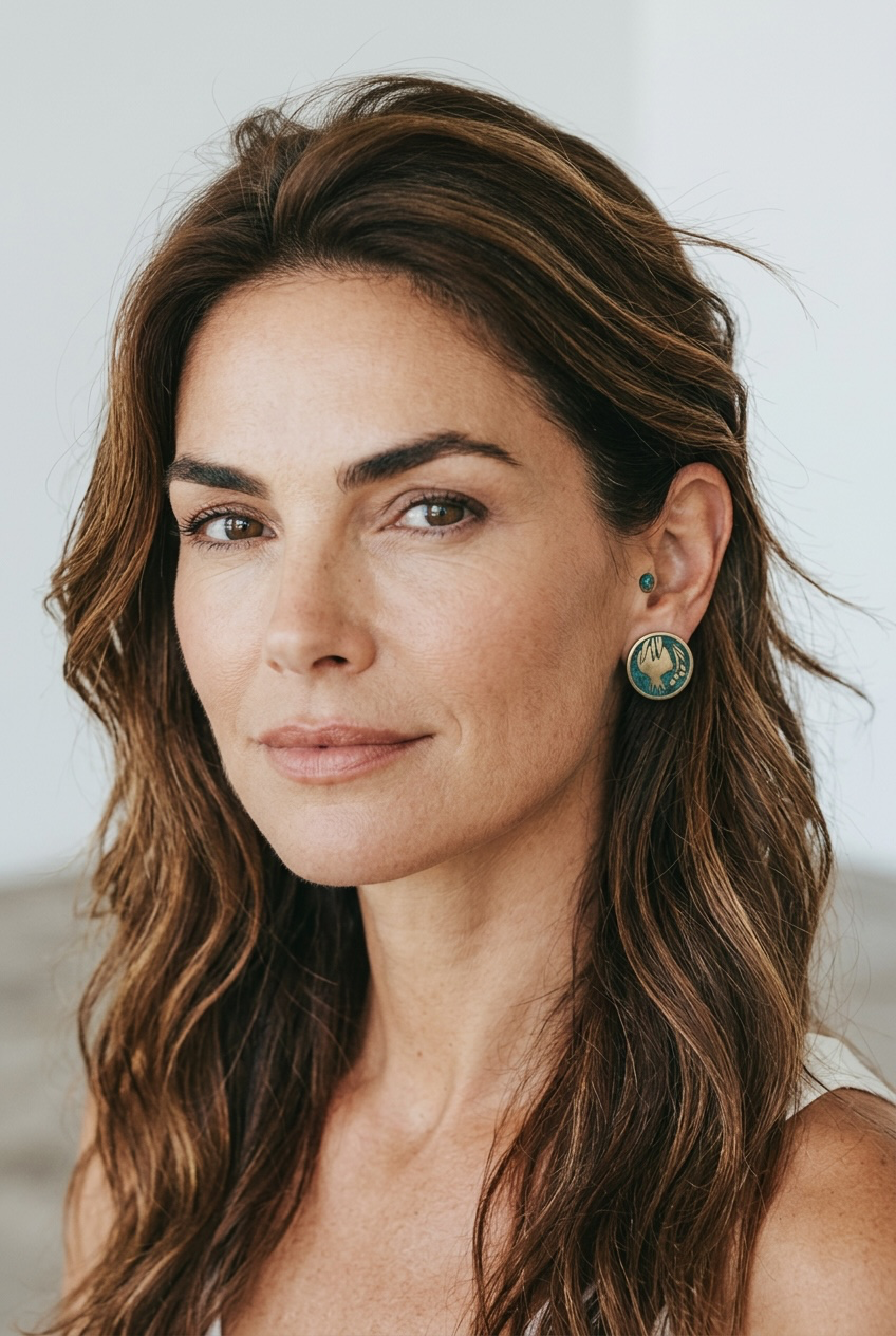 Pomegranate Circle Earrings