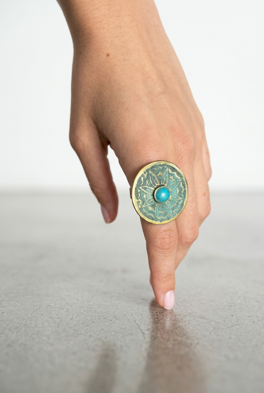 Round Ring with Turquoise