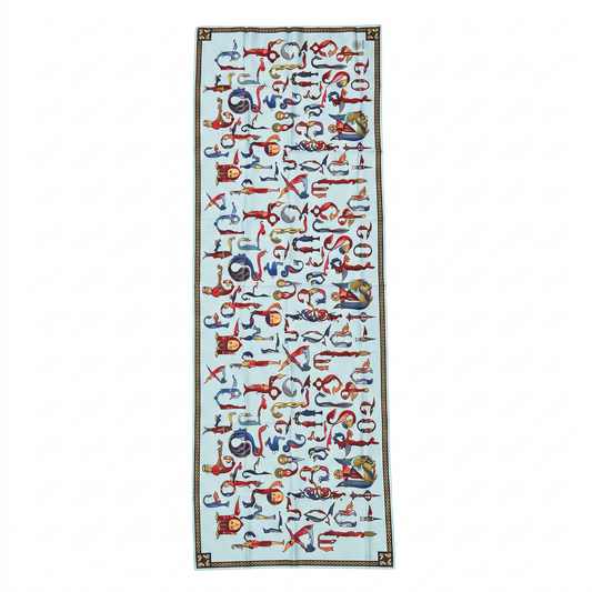 Trchnagir Armenian Alphabet Poly Silk Scarf