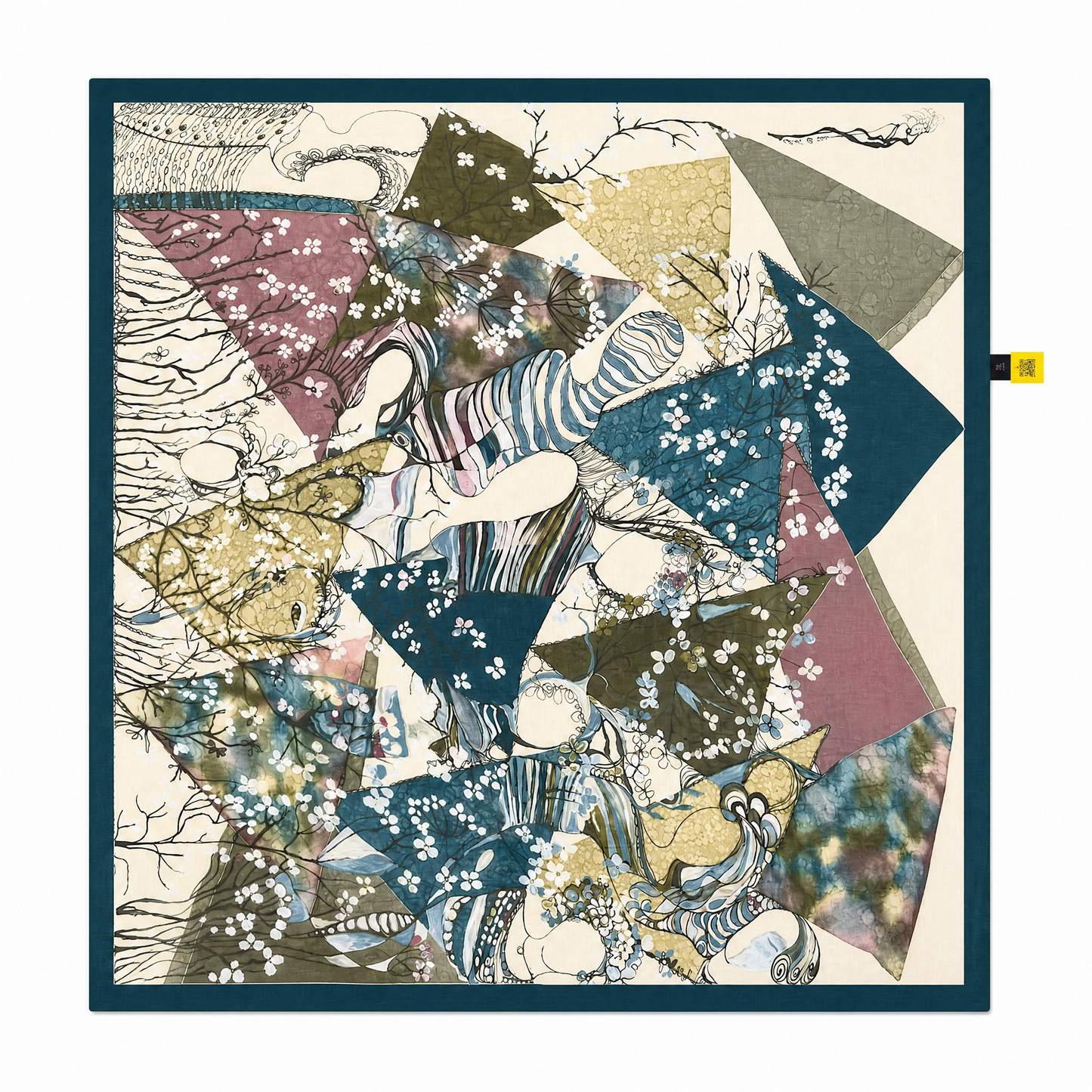 Blossom in Motion Silk Scarf