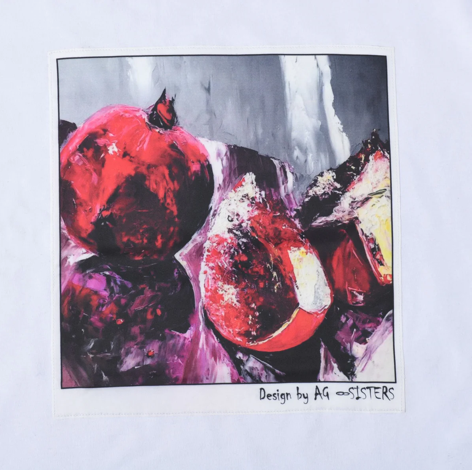 Pomegranate White T-Shirt