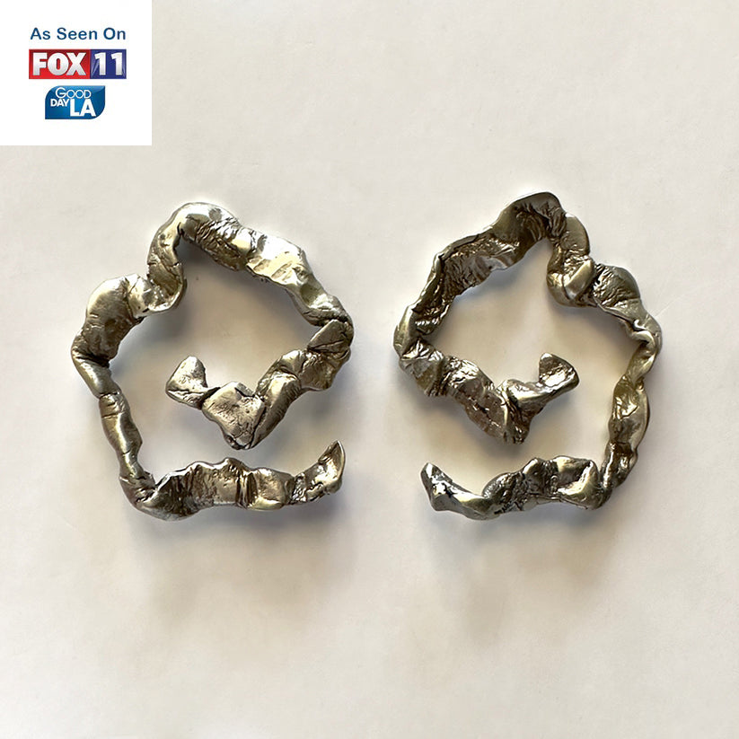 Stainless Steel Textured Earrings