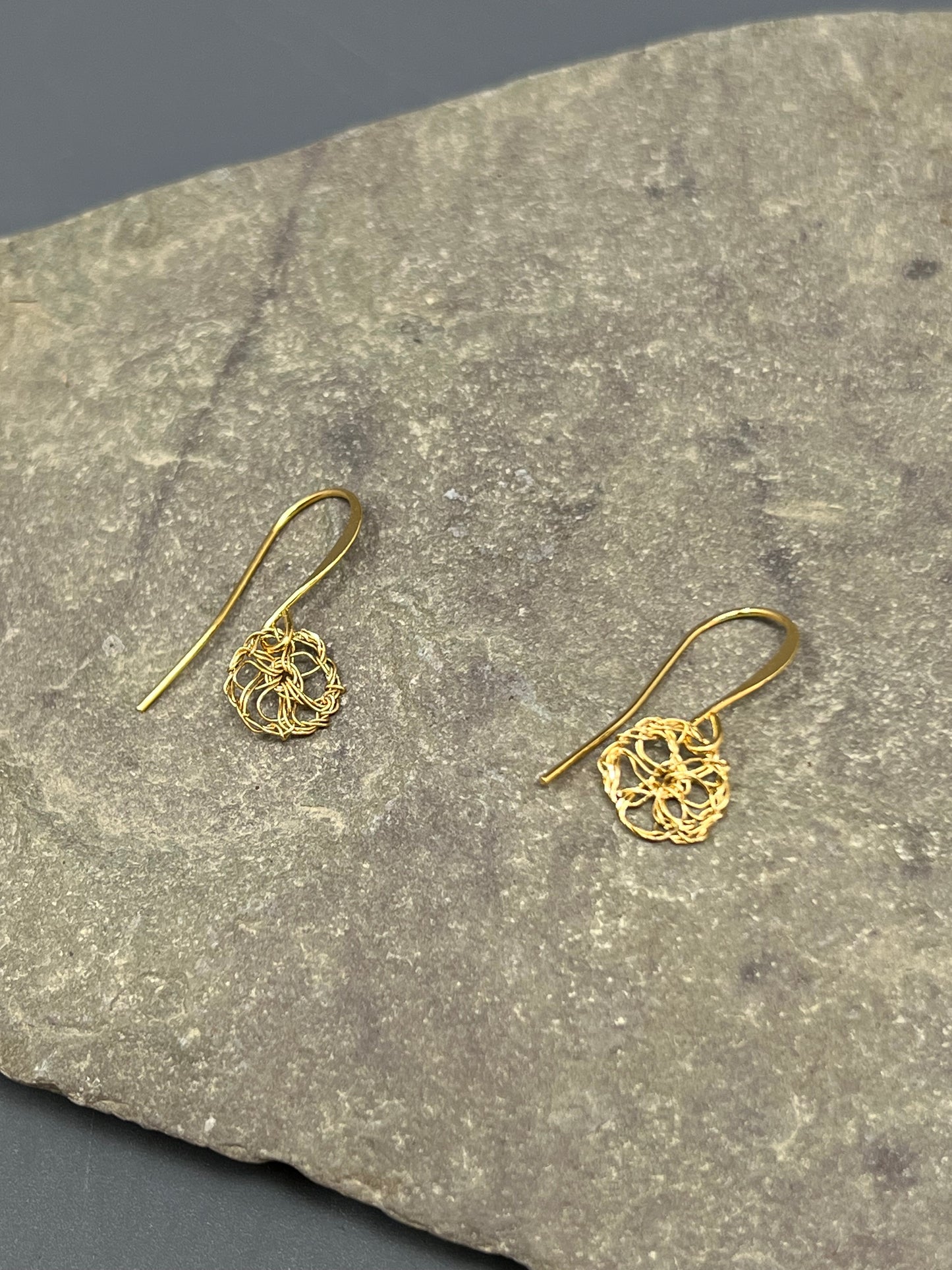 Golden Filigree Drop Earrings