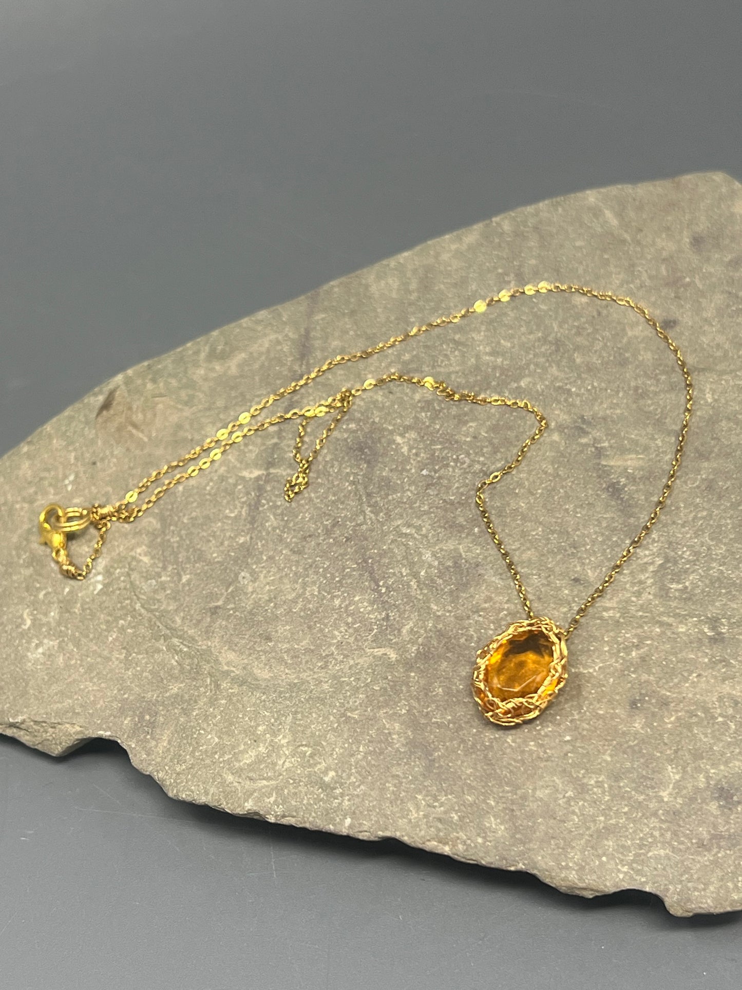 Woven Swarovski Crystal Necklace