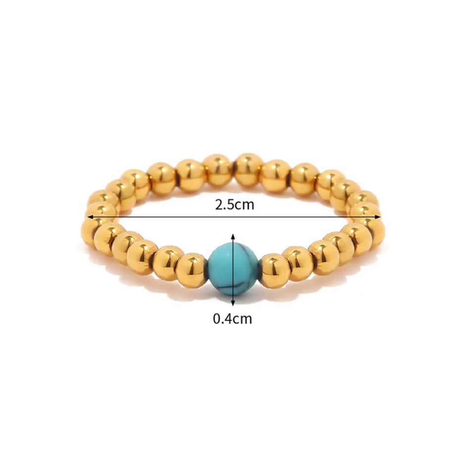 Gold Ring with Turquoise Stone
