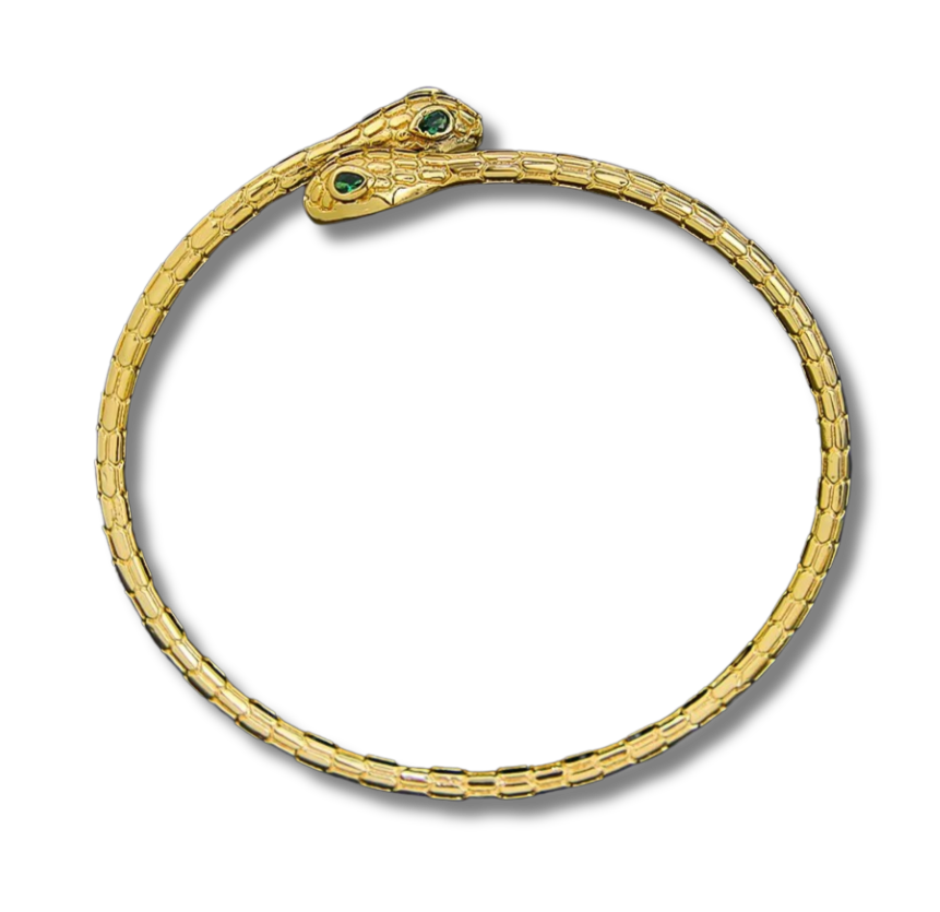 Gold Serpent Bangle