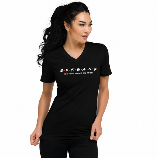 Town Behind the Tinsel V-Neck Shirt