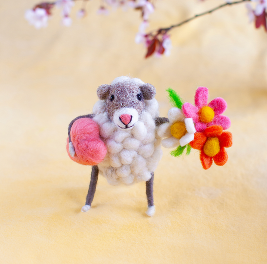 Heart and Flowers Sheep