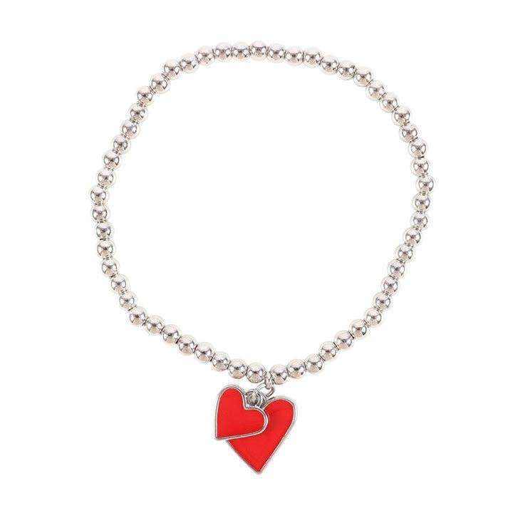 All You Need Is Love Valentine's Day Heart Charm Bracelet