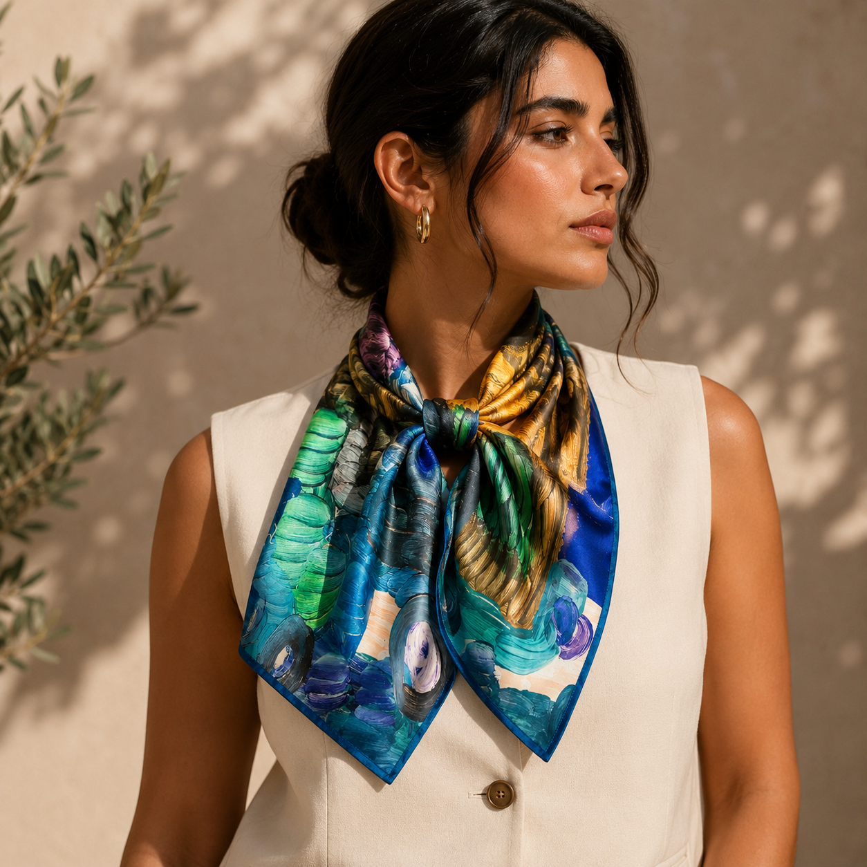 Azure City Art Scarf