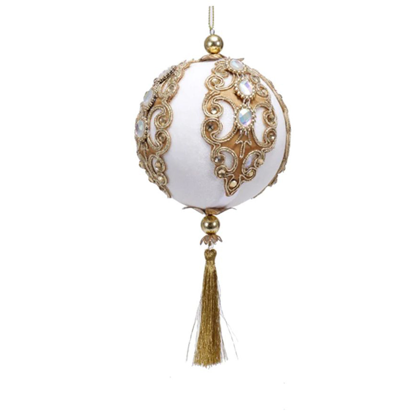 Golden Tassel Ball Ornament