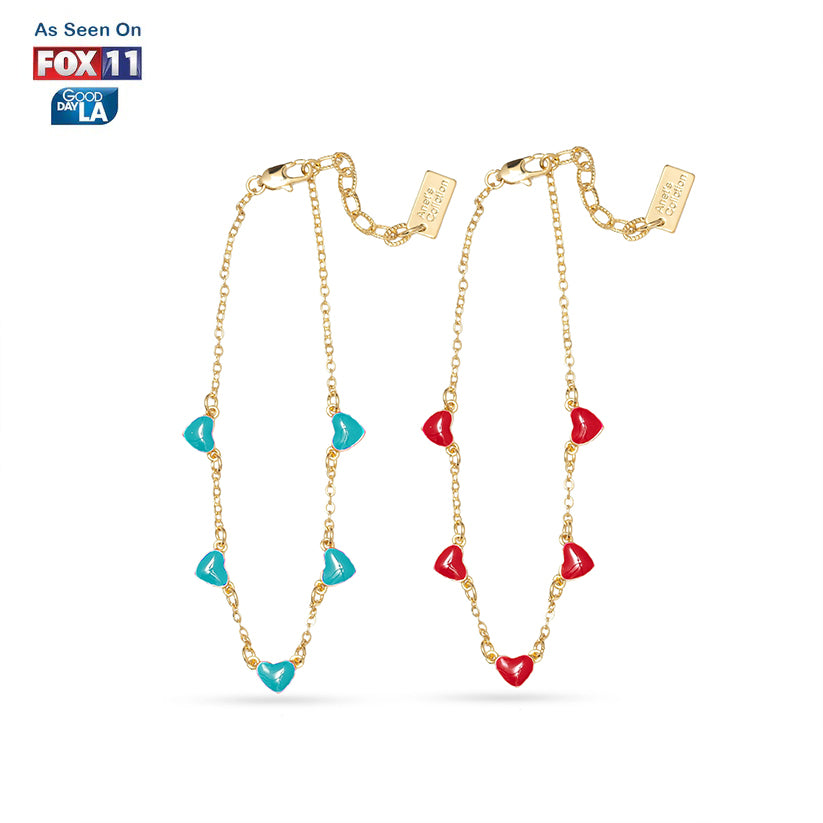 Heartfelt Charm: Chain of Hearts Bracelet