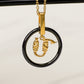 Armenian Alphabet Black with Gold Letter Necklace