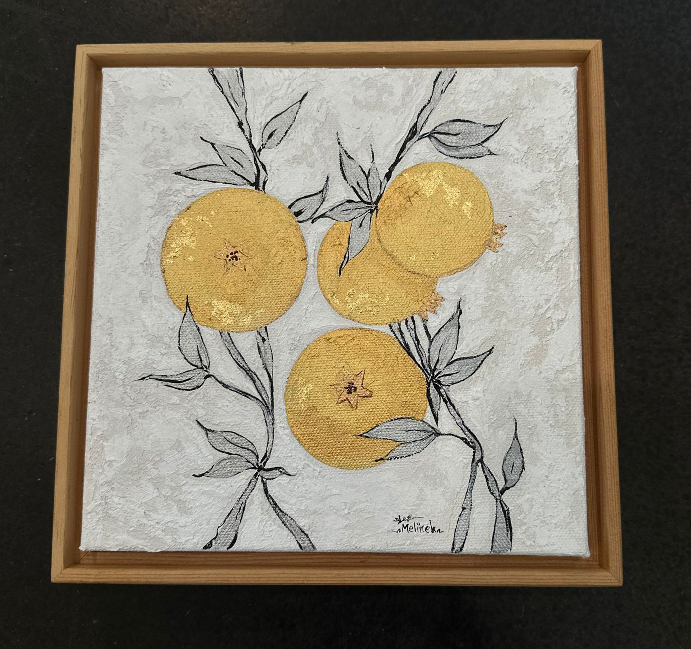 Golden Pomegranates-II Painting