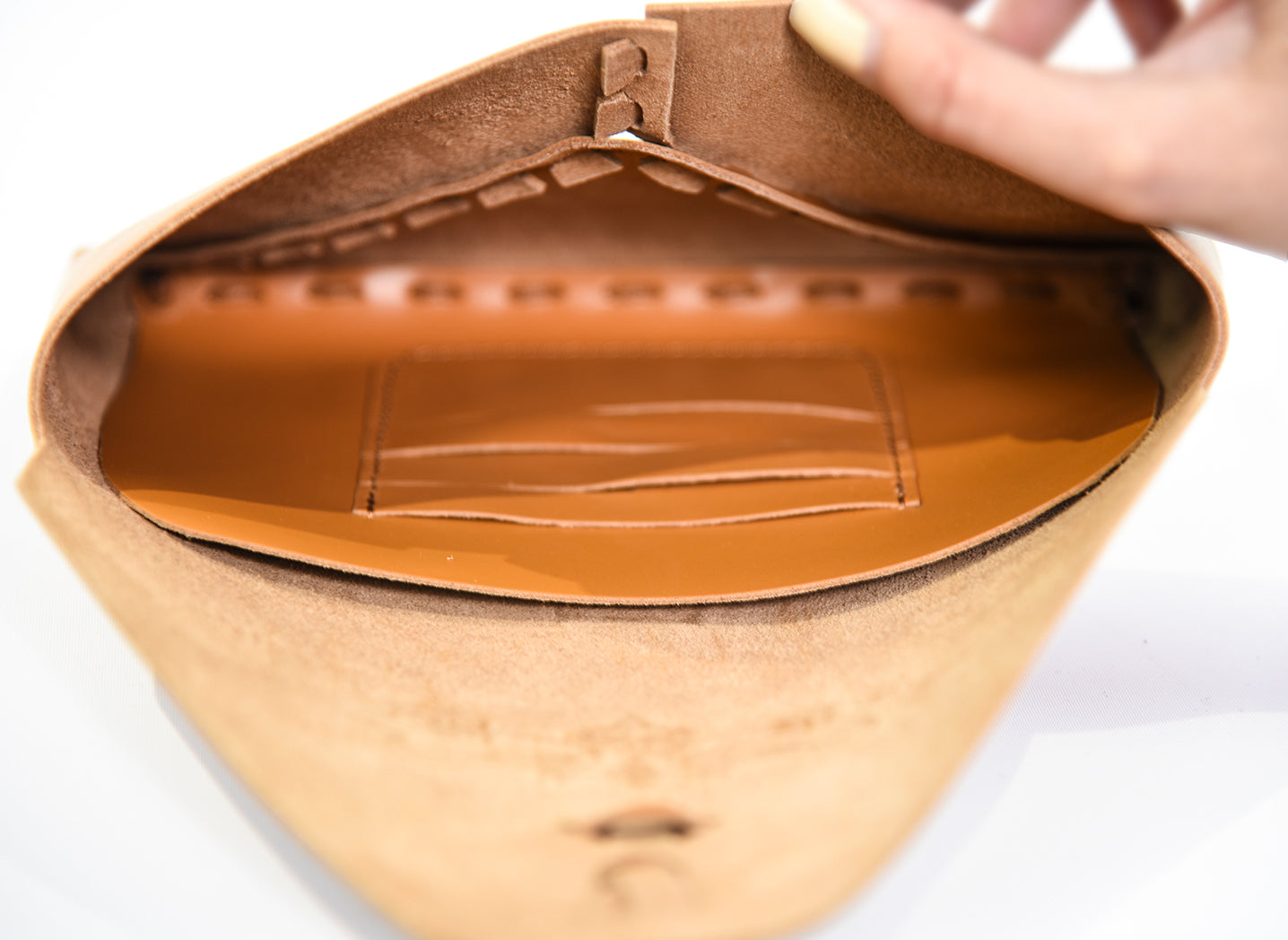 Sirahar Leather Ladies Clutch in three colors of Red, Black and Camel - Lusanet Collective