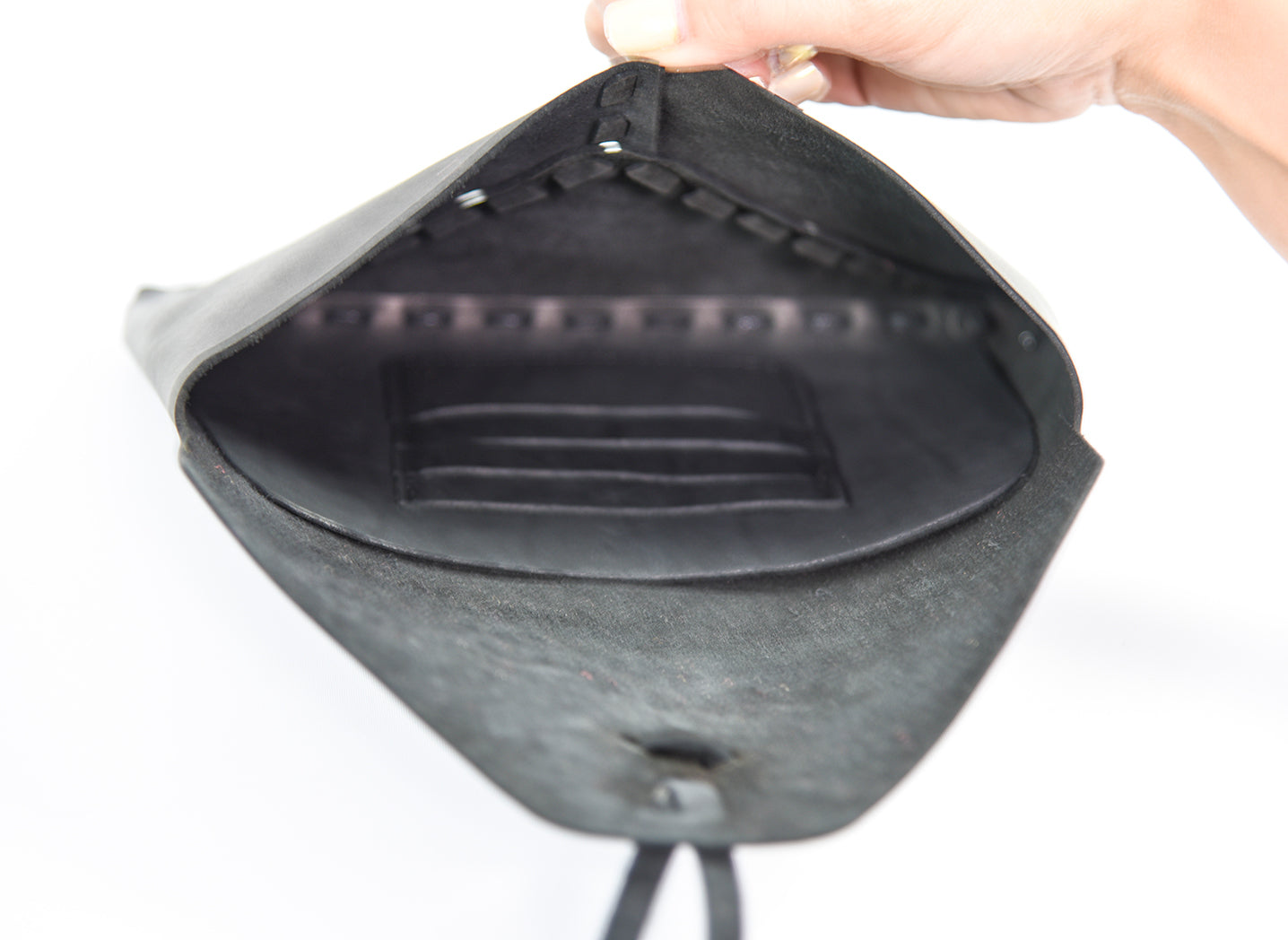Sirahar Leather Ladies Clutch in three colors of Red, Black and Camel - Lusanet Collective