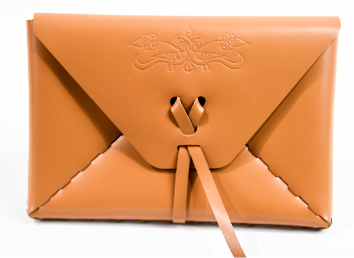 Sirahar Leather Ladies Clutch in three colors of Red, Black and Camel - Lusanet Collective