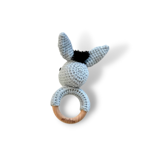 Crochet Baby Donkey Rattle Toy