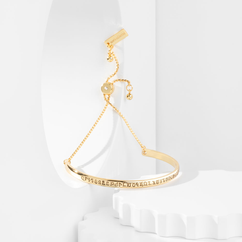 Armenian Alphabet Bracelet / Bangle - Lusanet Collective