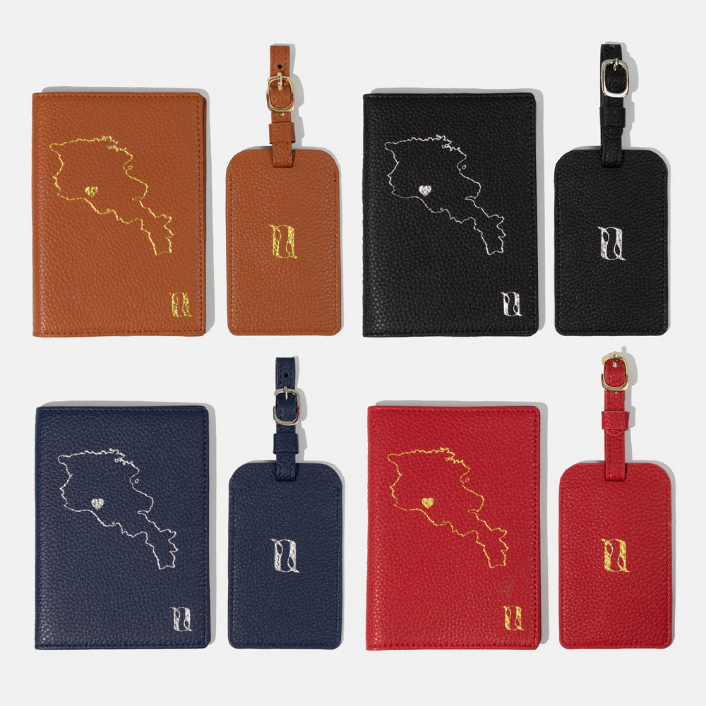 Love Armenia Passport Holder & Luggage Tag Travel gift Set - Lusanet Collective