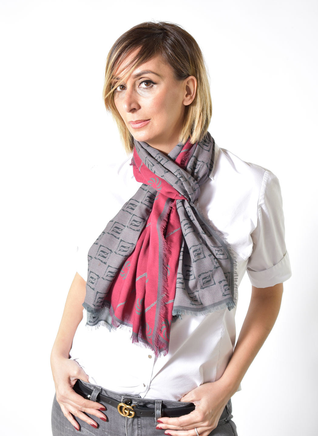 Eternity Burgundy Unisex Scarf - Anet's Collection - 3