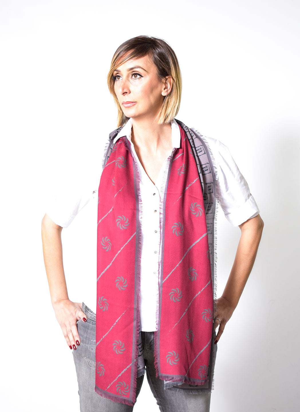 Eternity Burgundy Unisex Scarf - Anet's Collection - 6