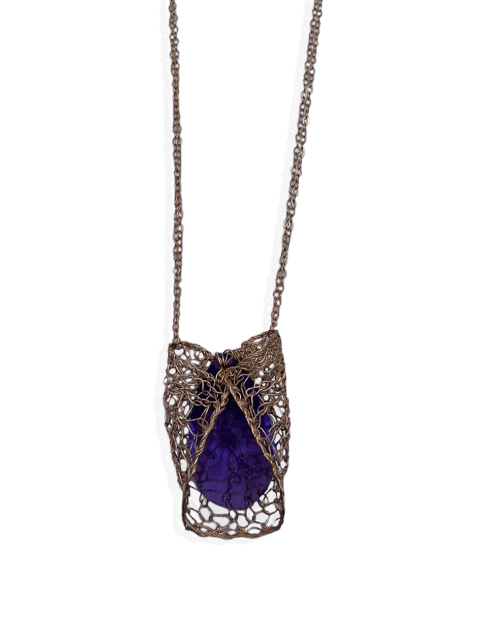 Necklace w Blue Stone