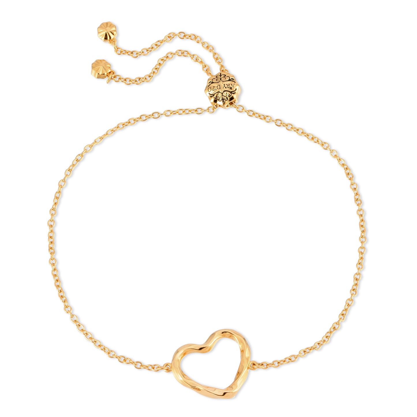 Twisted Heart Bracelet Gold