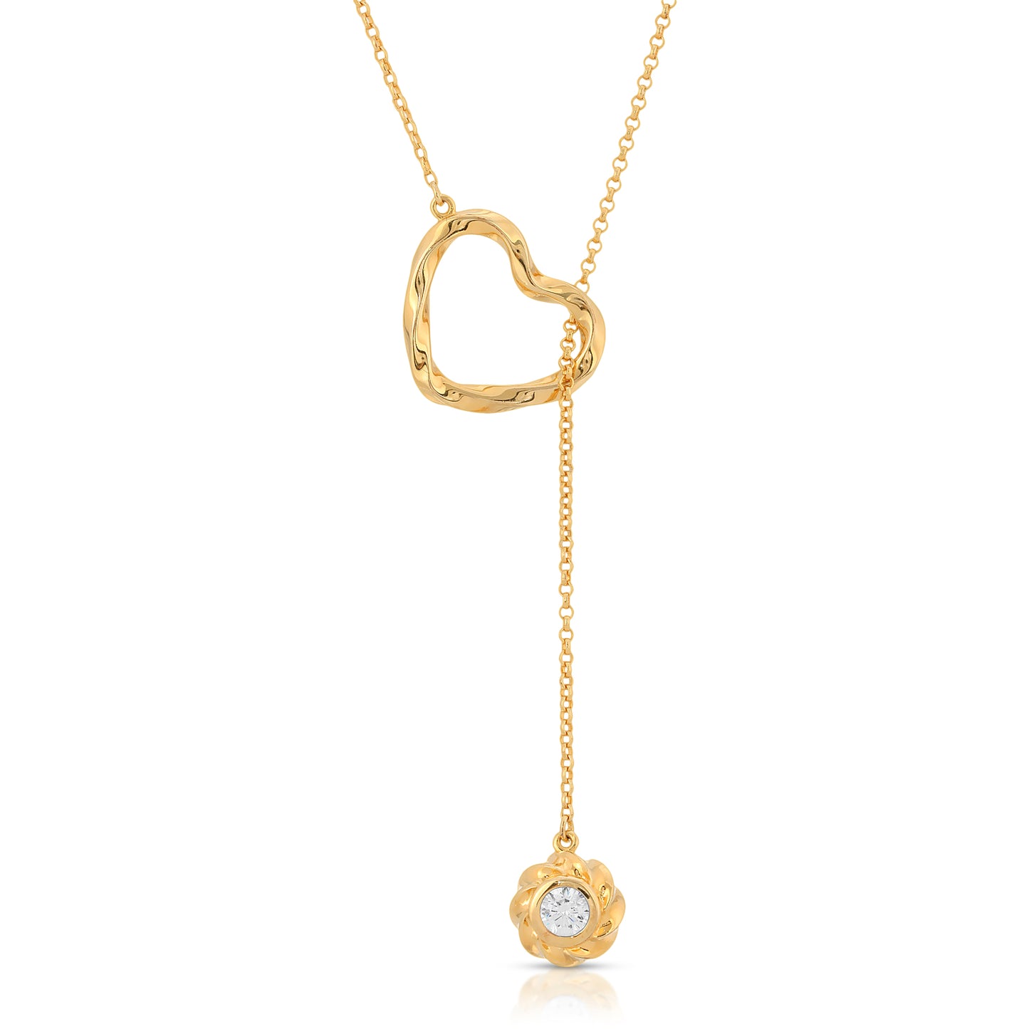 Twisted Heart and Orb Necklace