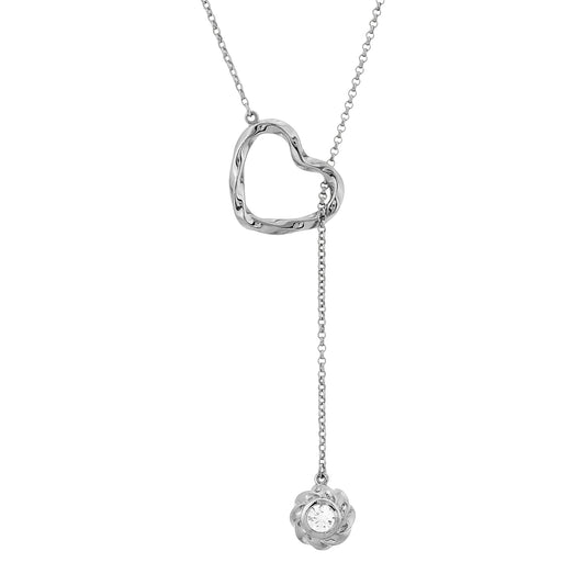 Twisted Heart and Orb Necklace