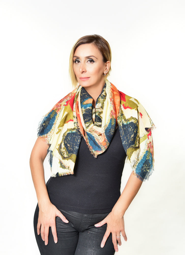 "The Lady in Peridome" Scarf - Lusanet Collective
