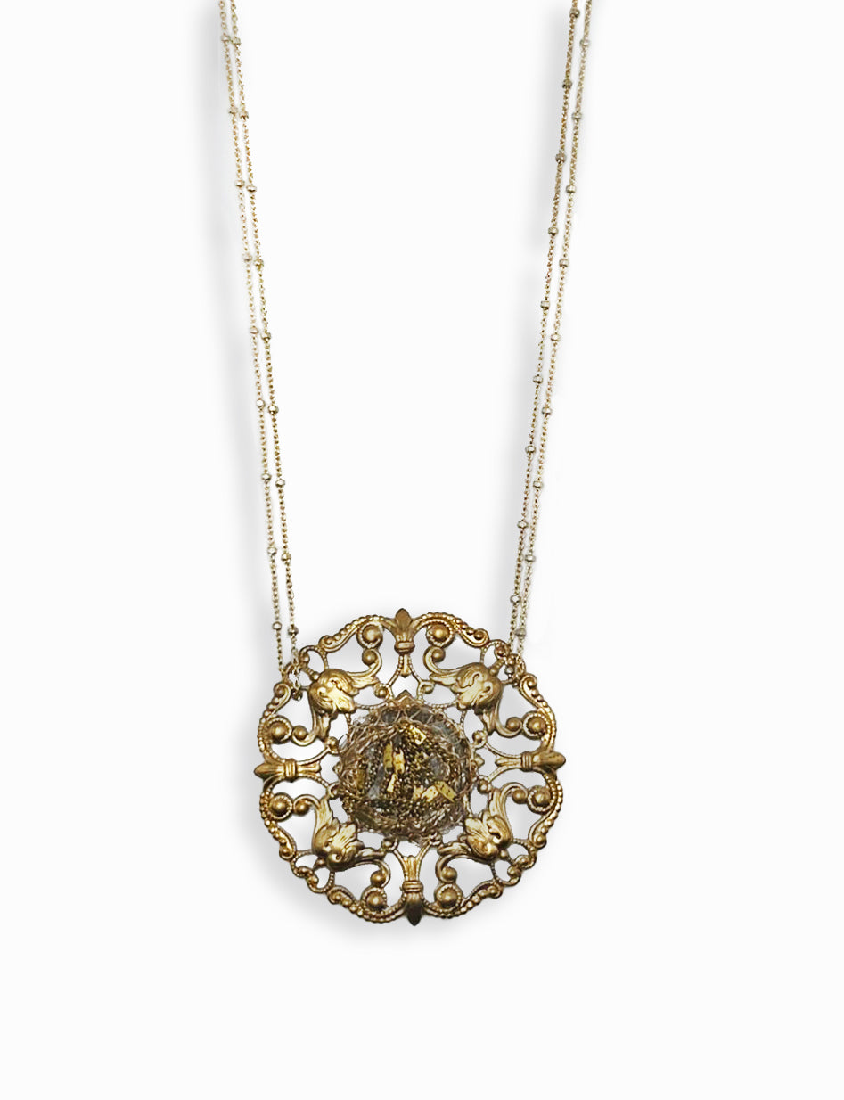 18K Gold filled necklace with Swarovski crystal