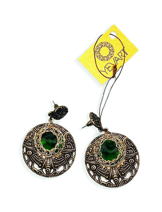 Swarovski Earrings with 18K gold-filled wirework
