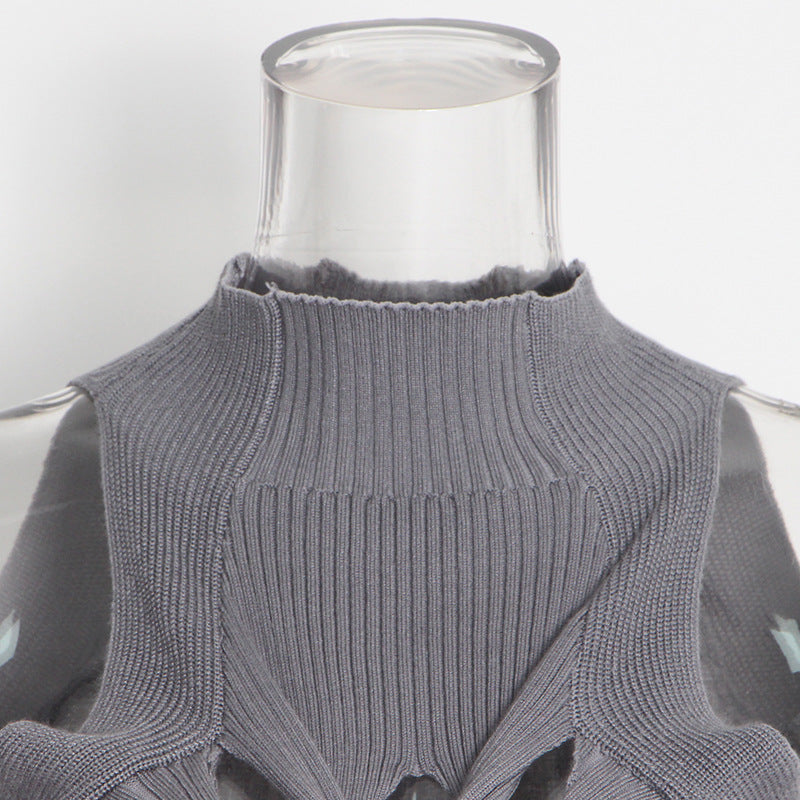 Irregular Knit Sexy Top